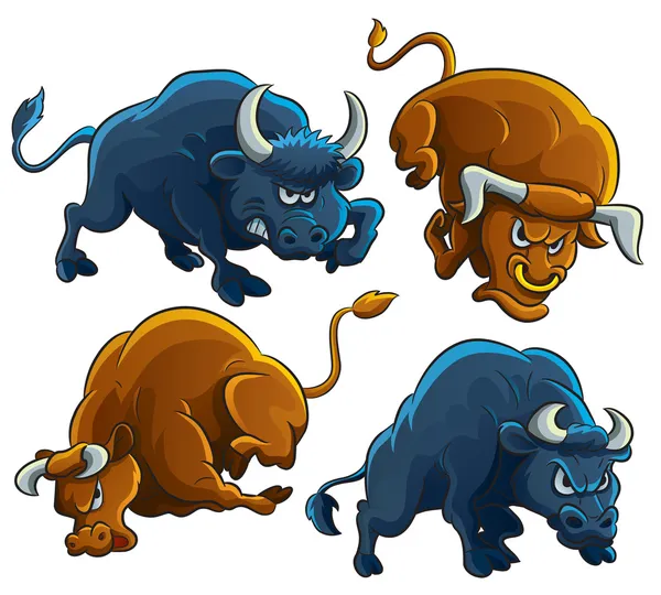 Zły byków — Wektor stockowy
