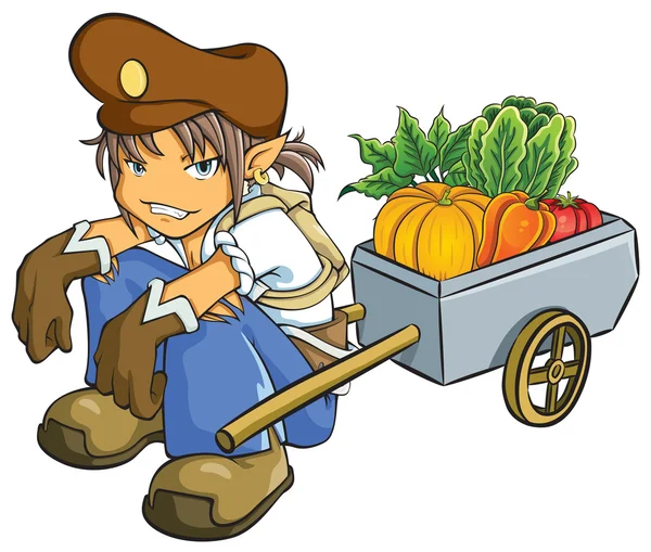 Торговля овощами — стоковый вектор