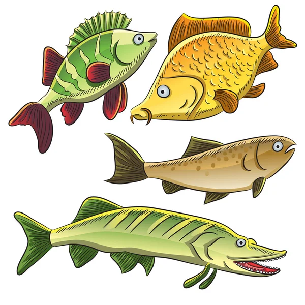 Colección de peces Ilustración De Stock