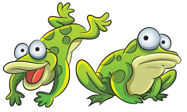 Смішні жаби Ліцензійні Стокові Ілюстрації
