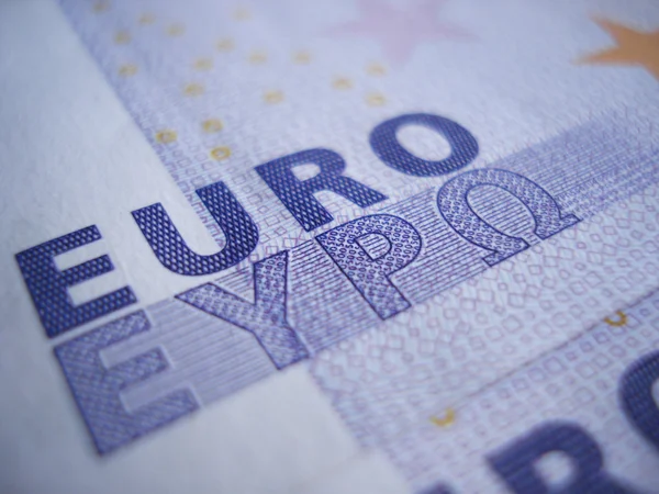 Euro işareti kapatmak — Stok fotoğraf