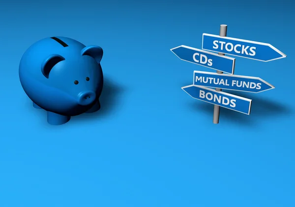 Salvar ou investir — Fotografia de Stock