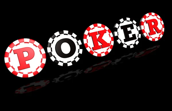 Pokerzeichen auf schwarz — Stockfoto