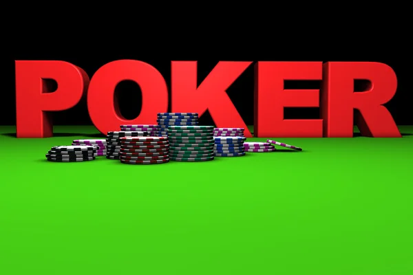 Rode poker sign — Stockfoto
