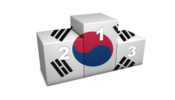 Podio surcoreano — Foto de Stock