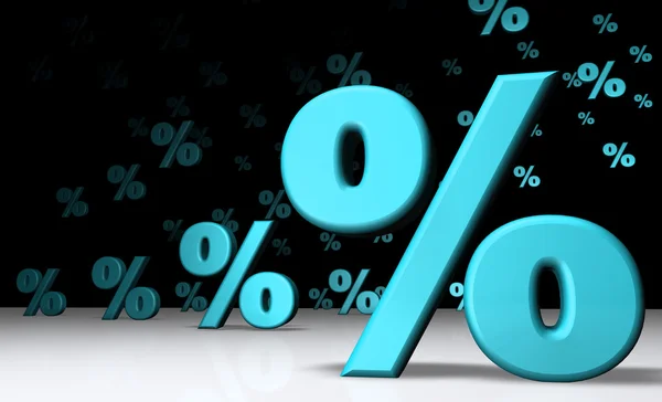Skyblå prosent-invasjon – stockfoto