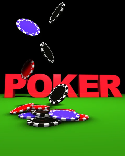 Queda de fichas de poker — Fotografia de Stock