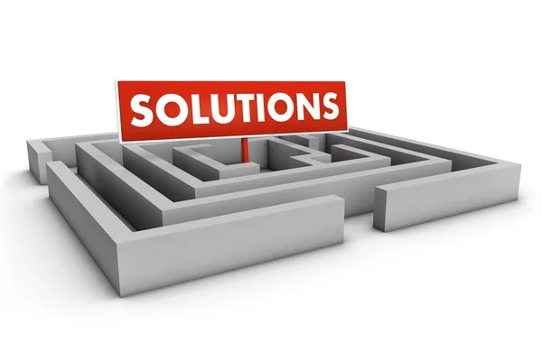 Labirintus megoldások — Stock Fotó