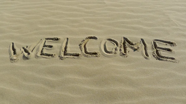 Bienvenido a la playa — Foto de Stock