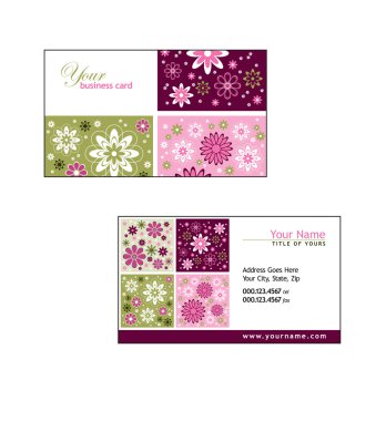 Business Card Template. Vector Eps10 Illustration. clipart