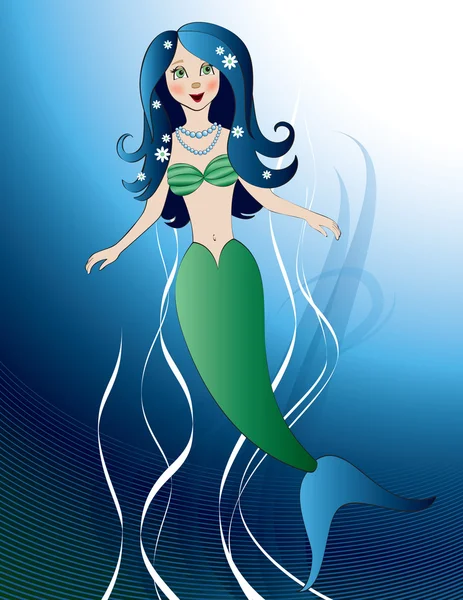 stock vector Mermaid Illustration. Vector Background.