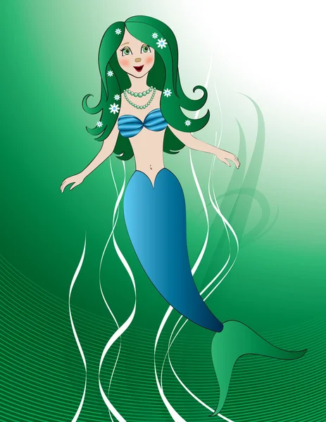 stock vector Mermaid Illustration. Vector Background.