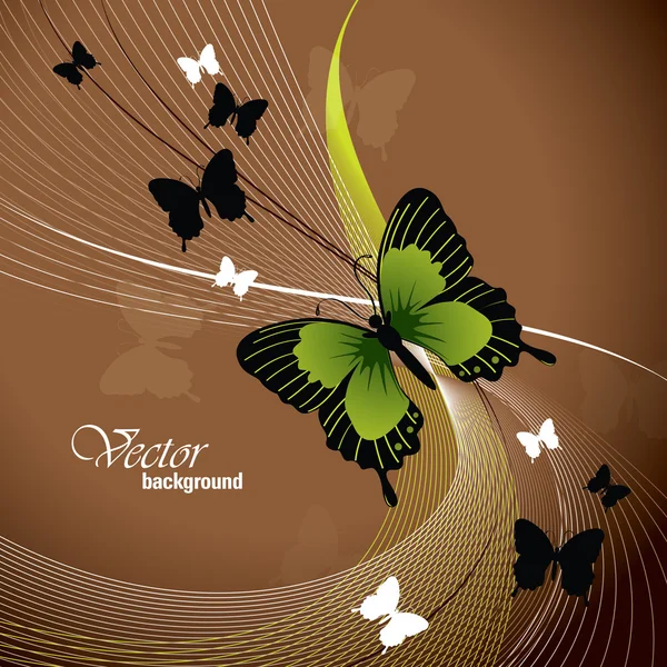 Afbeelding van de vlinder. vector achtergrond. — Stockvector