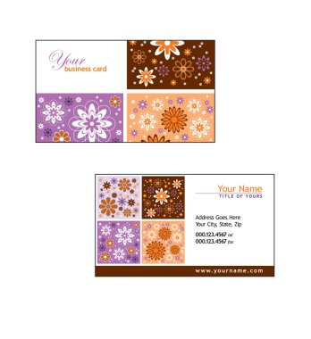 Business Card Template. Vector Eps10 Illustration. clipart