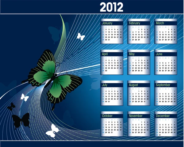 2012 takvimi. vektör çizim. eps10. — Stok Vektör