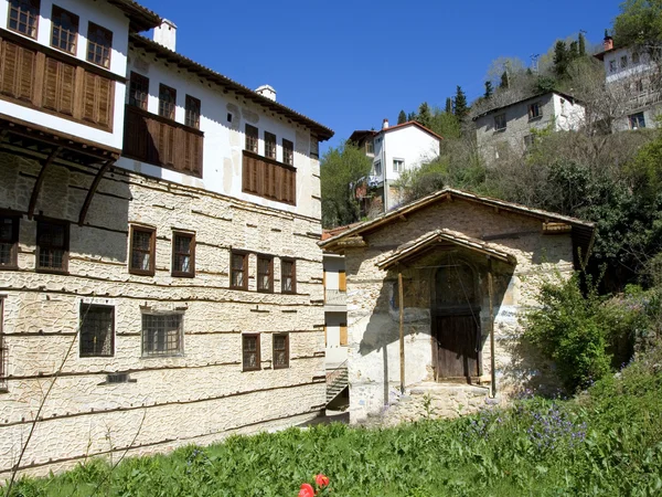 Gamla taditional hus på Kastoriá (makedonia, Grekland) — Stockfoto