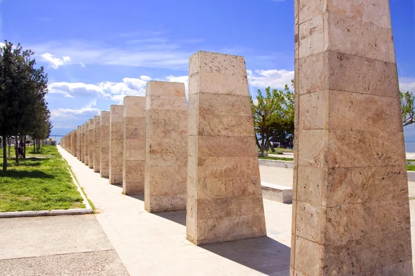 Pillars at the beach of Thessaloniki, Macedonia, Greece — Stock Photo, Image