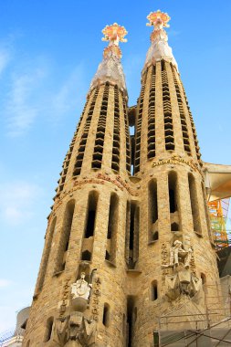 Sagrada familia dikey panoramik görünüm