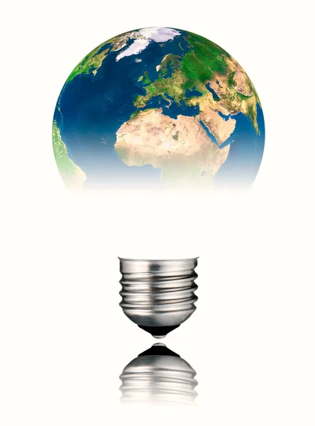電球の世界の形 - ヨーロッパ、アフリカ — ストック写真