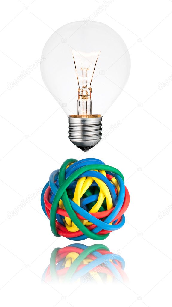Problem Solution - Lightbulb with Ball of cables
