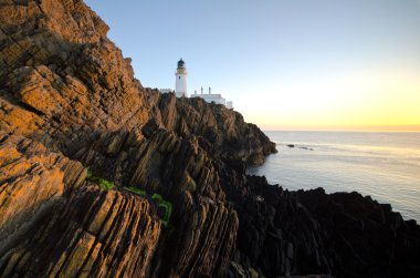 Sunrise at Douglas Lighthouse with Cliffs clipart