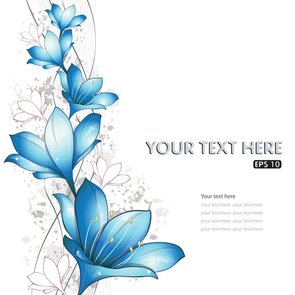 Design Lys bleus — Image vectorielle