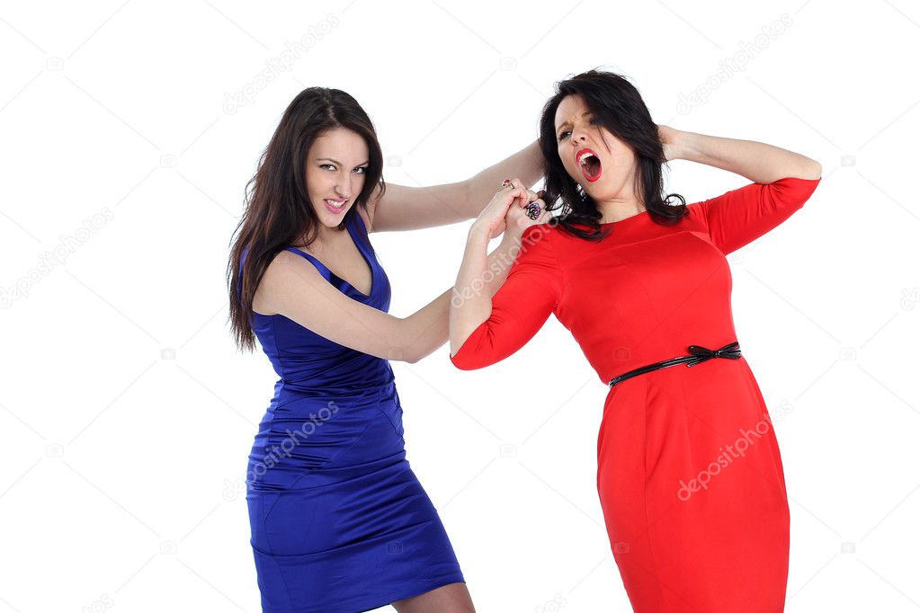 Conflict girlfriend.two girls fighting ...