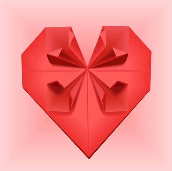 Origami heart — Stock Vector