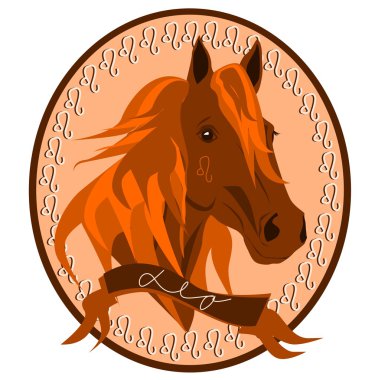 Horse zodiac - Leo clipart