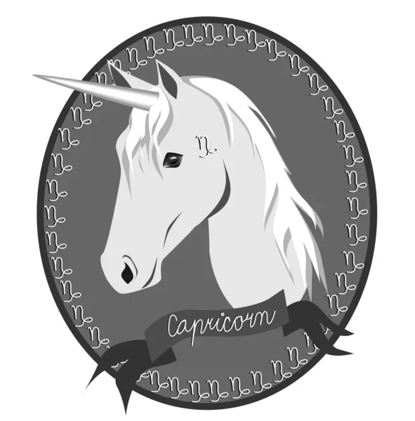 Horse zodiac - Capricorn — Stock Vector