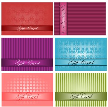 Gift cards set clipart