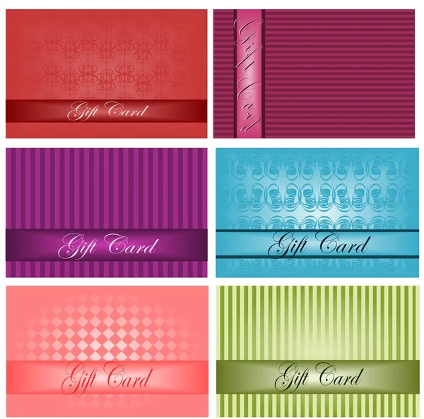 Gift cards set — Stock Vector