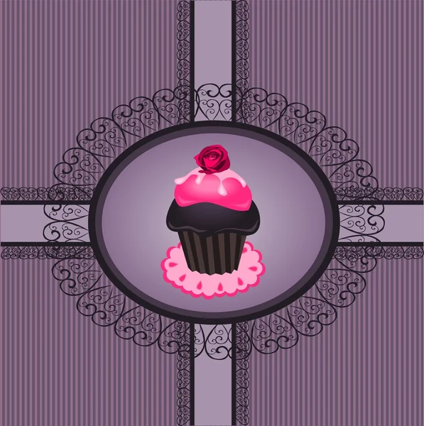 Annata di Cupcake Illustrazioni Stock Royalty Free