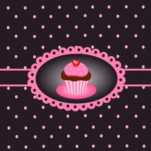 Annata di Cupcake — Vettoriale Stock
