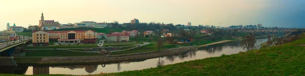 stock image Panorama of the waterfront in Grodno Belarus