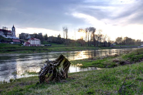 's avonds landschap van de rivier — Stockfoto