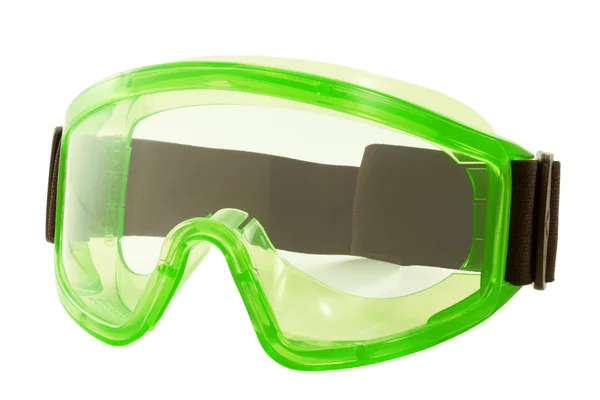 Óculos de segurança sobre um fundo branco — Fotografia de Stock