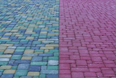 Colored paving slabs clipart