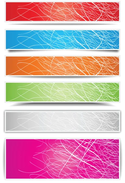 Colorful banners with different shadow — Stock Vector