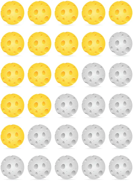 Rating cheese balls — Stock Vector