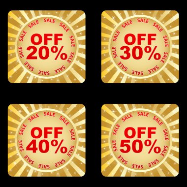 golden stickres discounts clipart