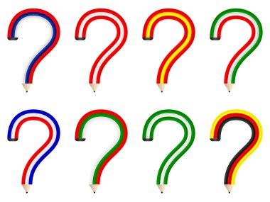 question pencils clipart