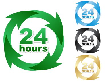 twenty four hours clipart