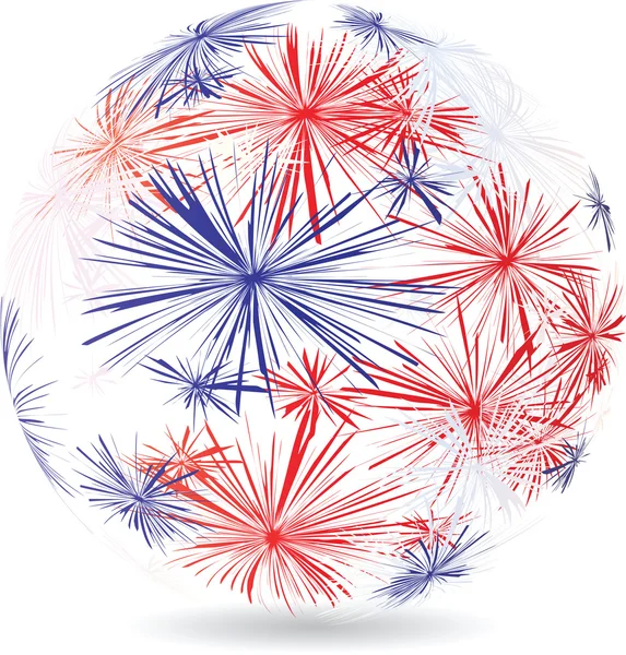 Balle américaine faite d'étoiles — Image vectorielle