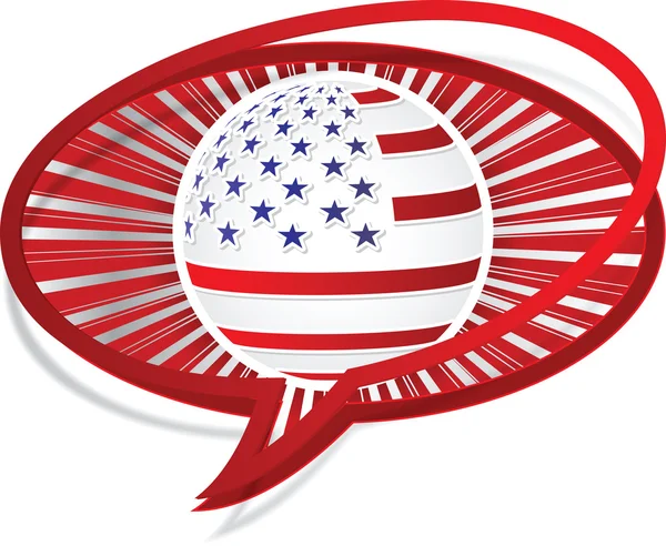 Icono de bandera americana — Vector de stock