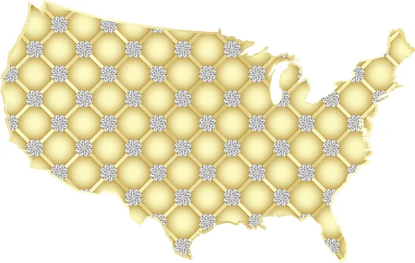 Shiny american map — Stock Vector