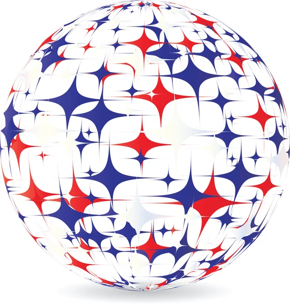 Yıldızlardan yapılmış Amerikan topu — Stok Vektör