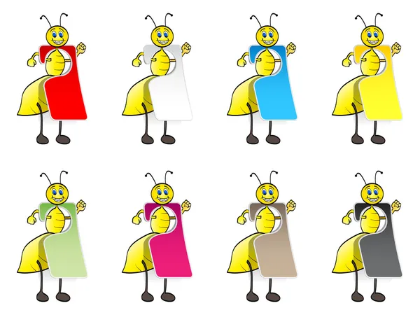 Пчела с дверным сообщением — стоковый вектор
