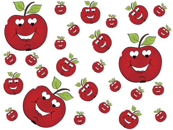 Pomme en amour — Image vectorielle