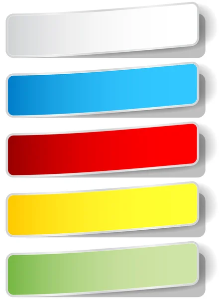 Banners van verschillende kleuren — Stockvector